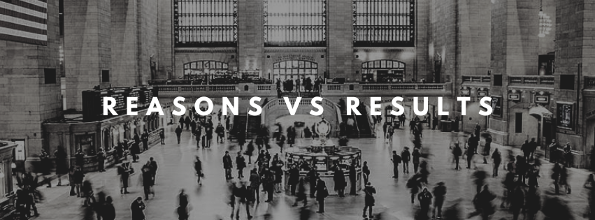 Reasons vs results — speaking framework visual